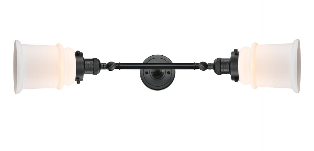 Canton - 2 Light - 6 inch - Matte Black - Adjustable Bath Vanity Light