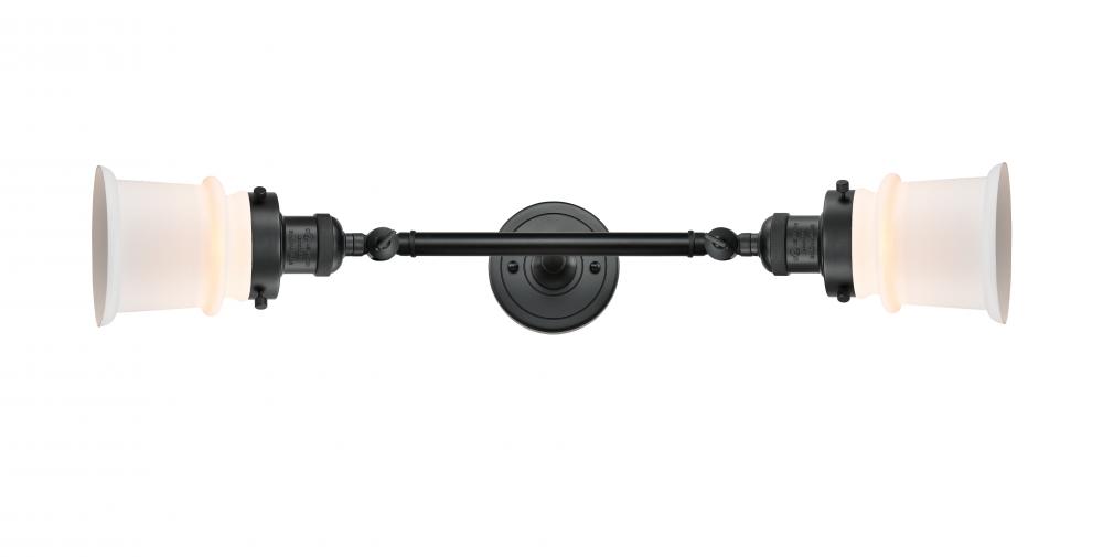 Canton - 2 Light - 6 inch - Matte Black - Adjustable Bath Vanity Light