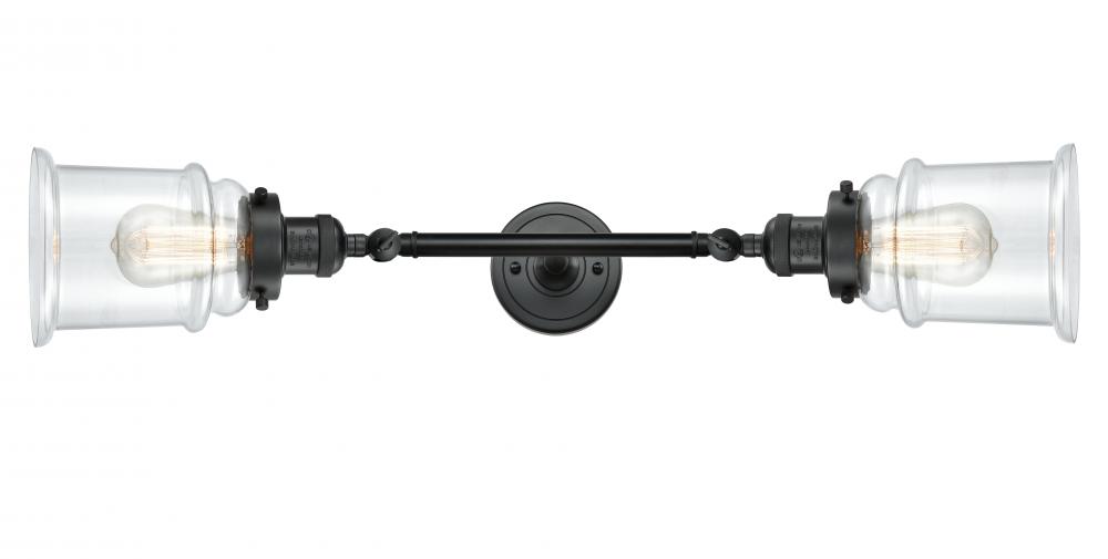 Canton - 2 Light - 6 inch - Matte Black - Adjustable Bath Vanity Light