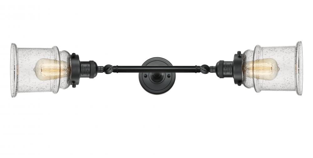 Canton - 2 Light - 6 inch - Matte Black - Adjustable Bath Vanity Light