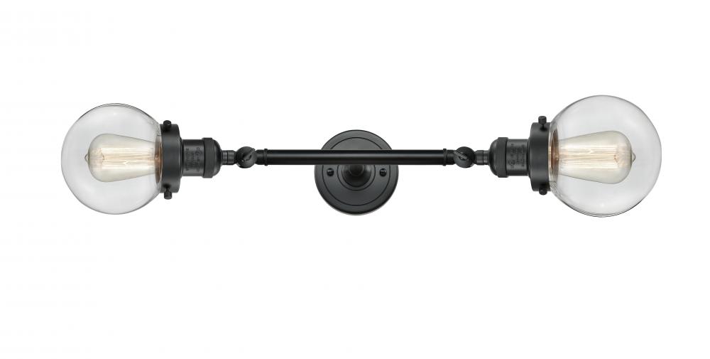 Beacon - 2 Light - 6 inch - Matte Black - Adjustable Bath Vanity Light