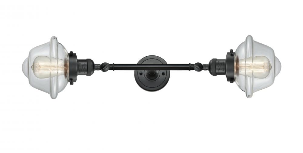 Oxford - 2 Light - 8 inch - Matte Black - Adjustable Bath Vanity Light