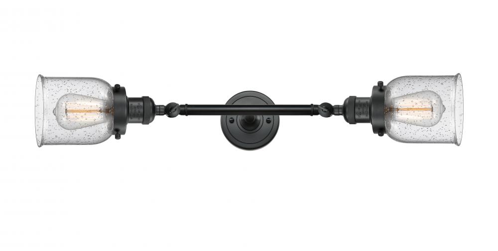 Bell - 2 Light - 5 inch - Matte Black - Adjustable Bath Vanity Light