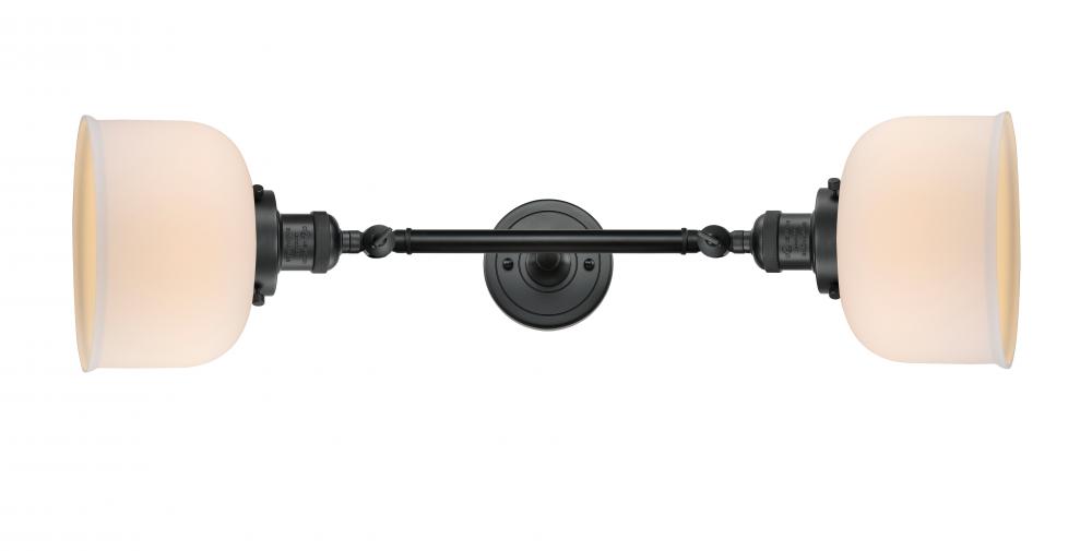 Bell - 2 Light - 8 inch - Matte Black - Adjustable Bath Vanity Light