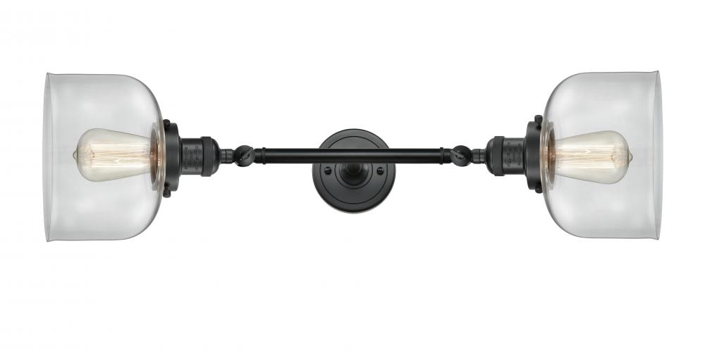 Bell - 2 Light - 8 inch - Matte Black - Adjustable Bath Vanity Light