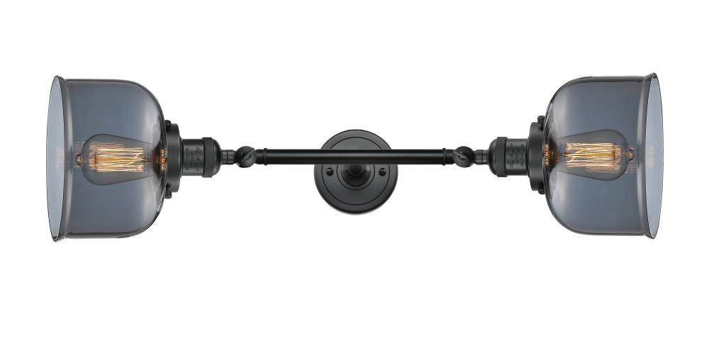 Bell - 2 Light - 8 inch - Matte Black - Adjustable Bath Vanity Light