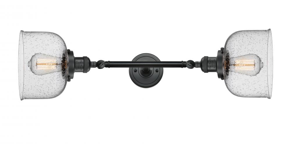 Bell - 2 Light - 8 inch - Matte Black - Adjustable Bath Vanity Light