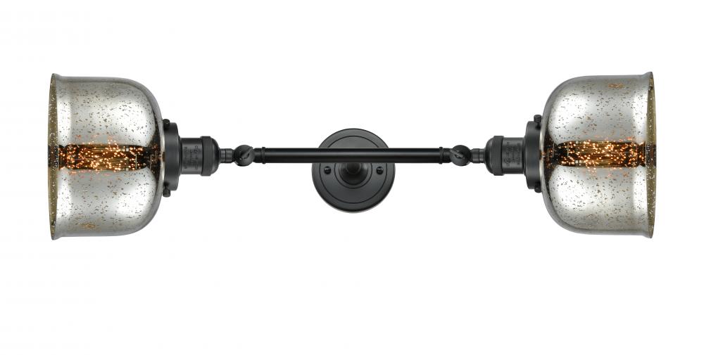 Bell - 2 Light - 8 inch - Matte Black - Adjustable Bath Vanity Light