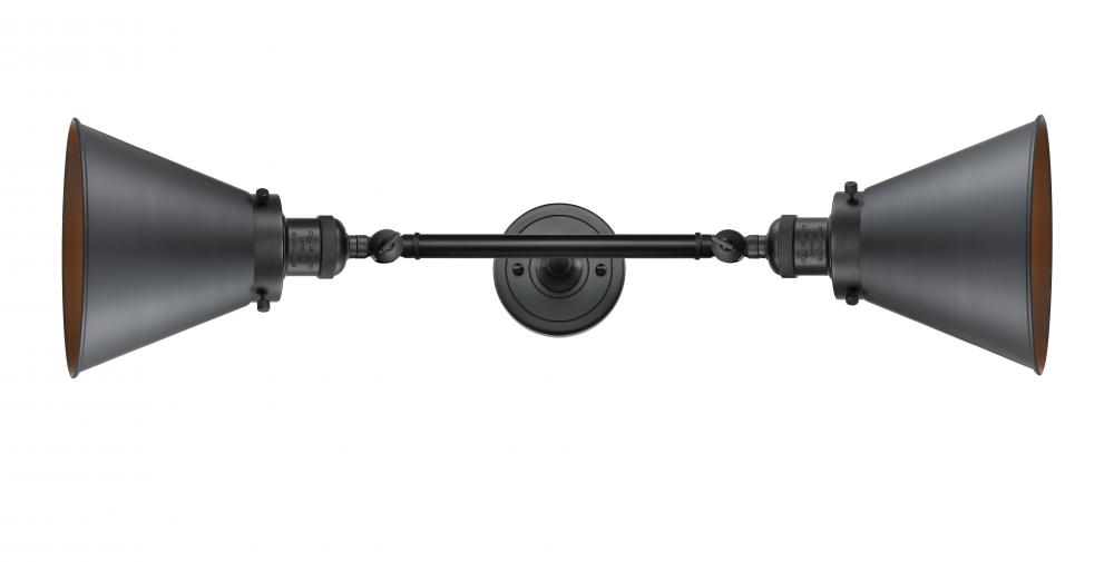 Appalachian - 2 Light - 8 inch - Matte Black - Adjustable Bath Vanity Light