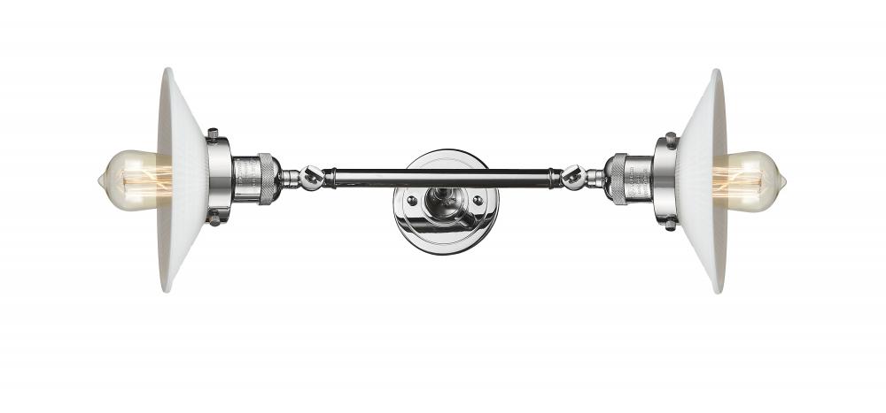 Halophane - 2 Light - 9 inch - Polished Chrome - Adjustable Bath Vanity Light