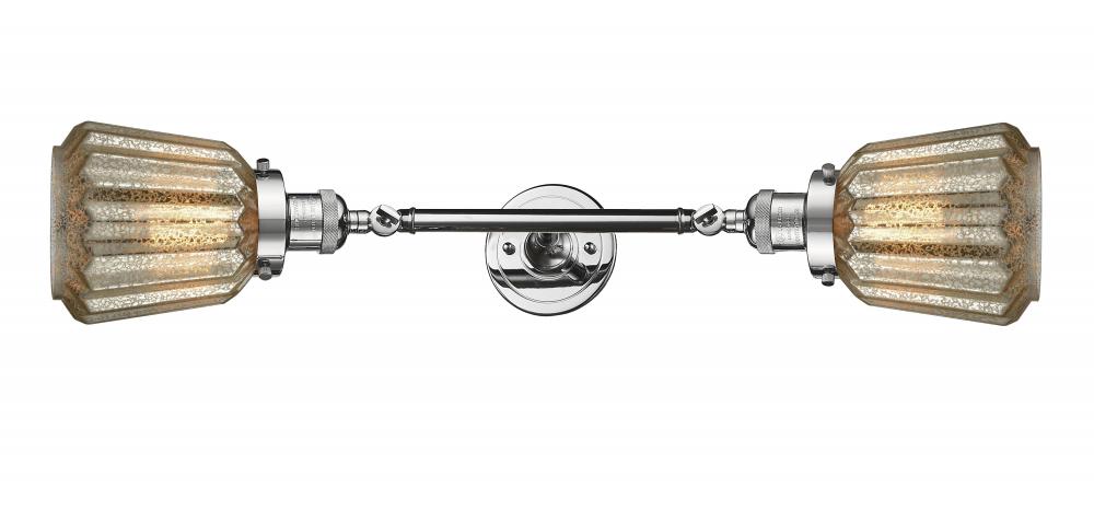 Chatham - 2 Light - 7 inch - Polished Chrome - Adjustable Bath Vanity Light