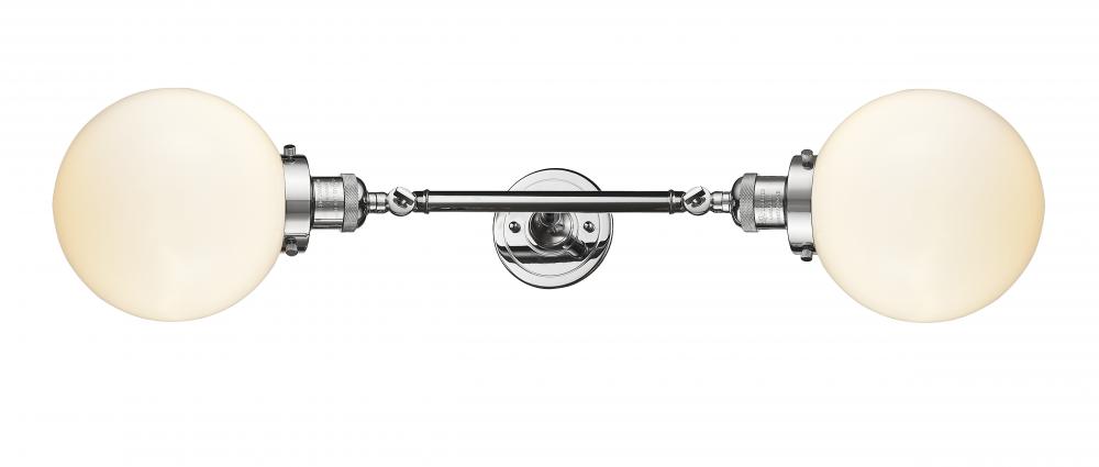 Beacon - 2 Light - 8 inch - Polished Chrome - Adjustable Bath Vanity Light