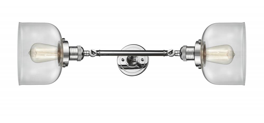 Bell - 2 Light - 8 inch - Polished Chrome - Adjustable Bath Vanity Light