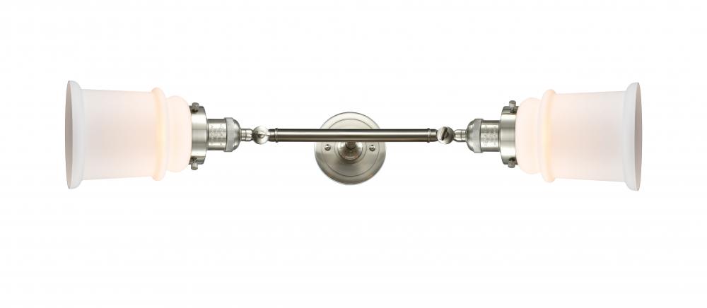 Canton - 2 Light - 6 inch - Brushed Satin Nickel - Adjustable Bath Vanity Light