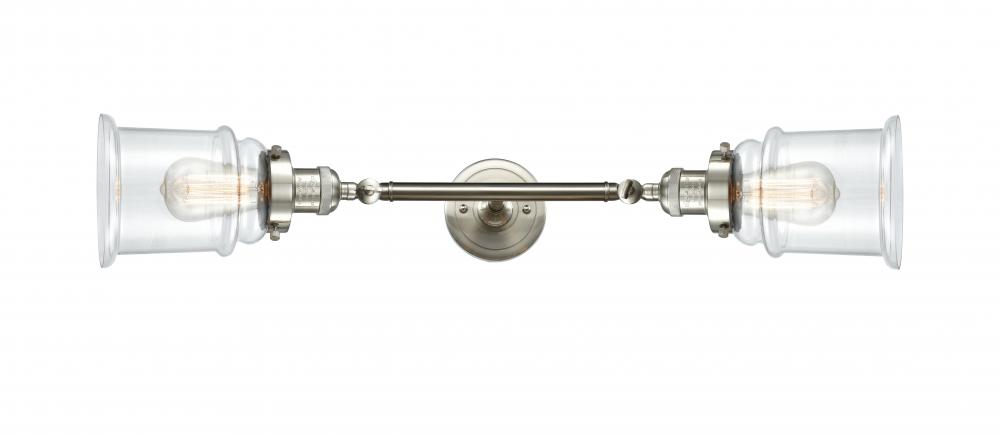 Canton - 2 Light - 6 inch - Brushed Satin Nickel - Adjustable Bath Vanity Light