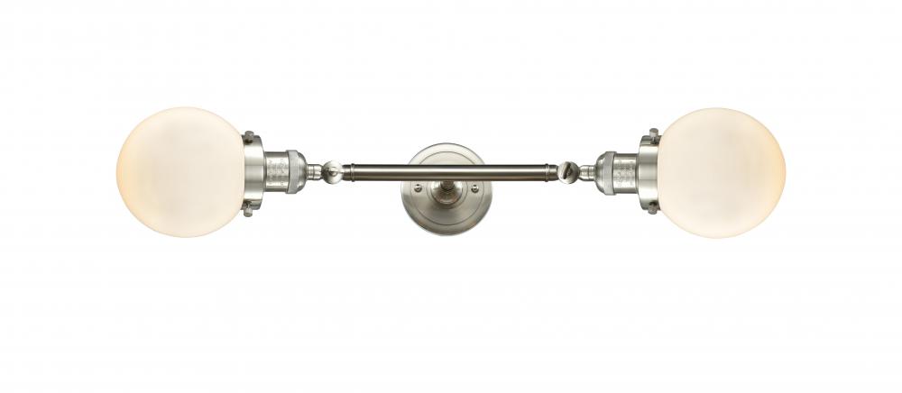 Beacon - 2 Light - 6 inch - Brushed Satin Nickel - Adjustable Bath Vanity Light