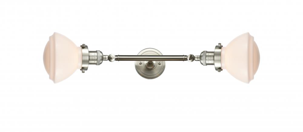 Olean - 2 Light - 7 inch - Brushed Satin Nickel - Adjustable Bath Vanity Light