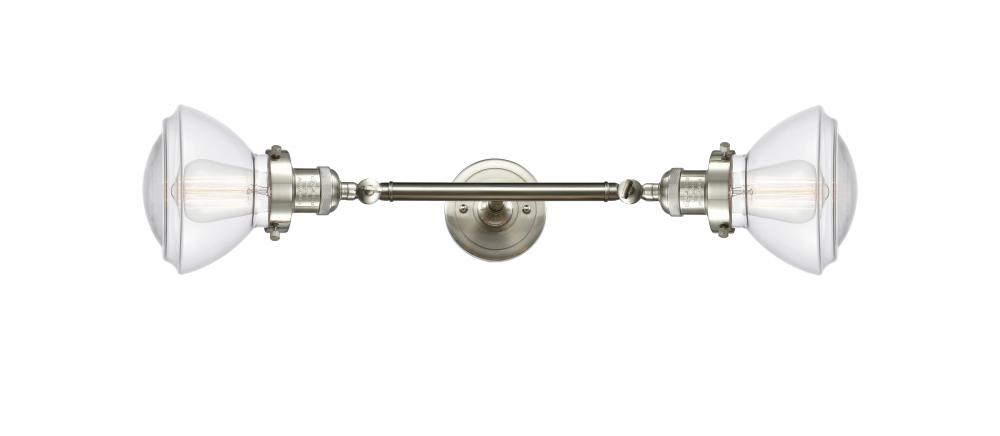 Olean - 2 Light - 7 inch - Brushed Satin Nickel - Adjustable Bath Vanity Light