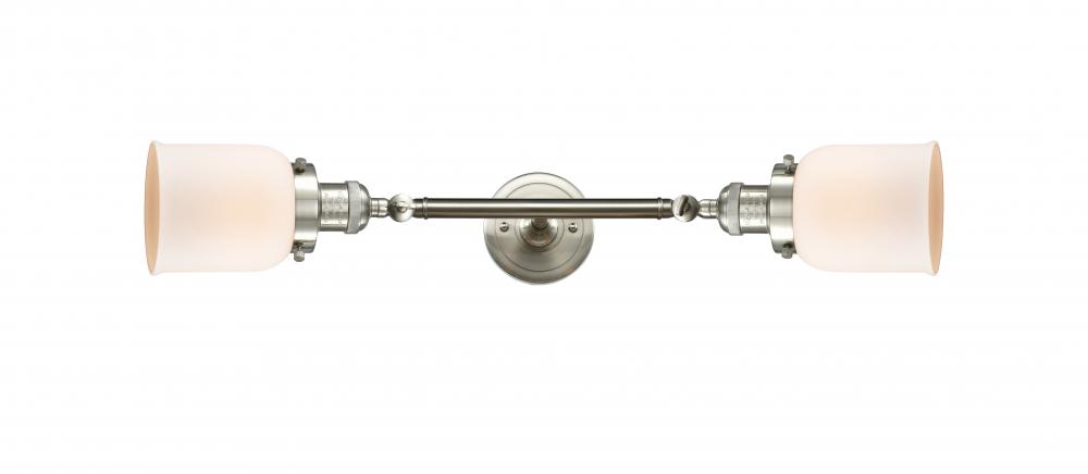 Bell - 2 Light - 5 inch - Brushed Satin Nickel - Adjustable Bath Vanity Light