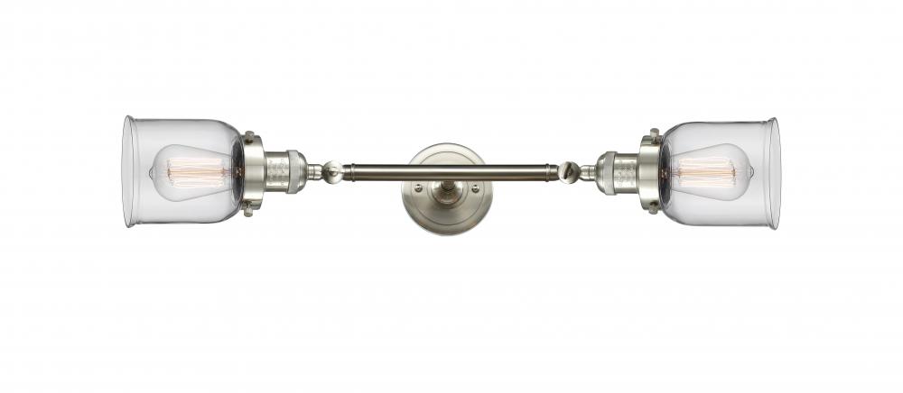 Bell - 2 Light - 5 inch - Brushed Satin Nickel - Adjustable Bath Vanity Light