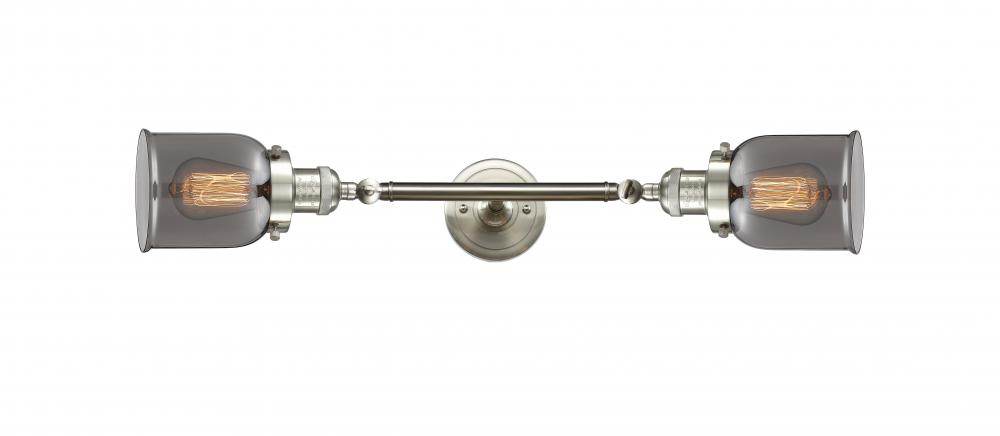 Bell - 2 Light - 5 inch - Brushed Satin Nickel - Adjustable Bath Vanity Light
