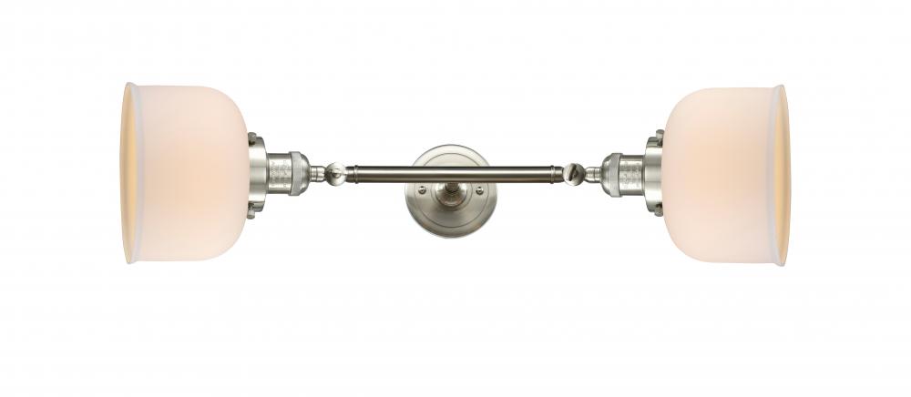Bell - 2 Light - 8 inch - Brushed Satin Nickel - Adjustable Bath Vanity Light