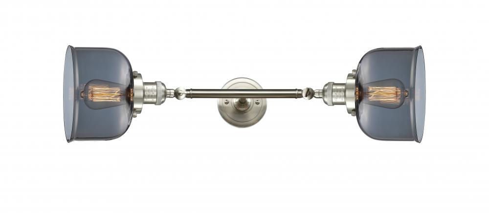 Bell - 2 Light - 8 inch - Brushed Satin Nickel - Adjustable Bath Vanity Light