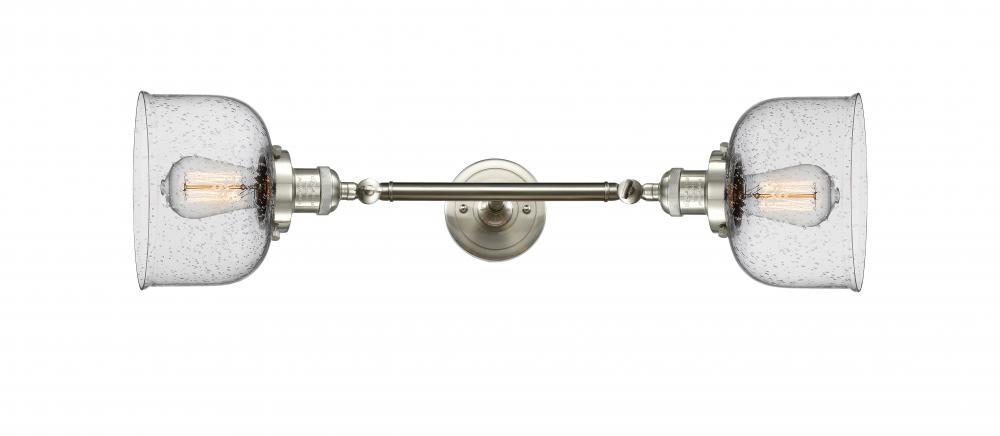 Bell - 2 Light - 8 inch - Brushed Satin Nickel - Adjustable Bath Vanity Light