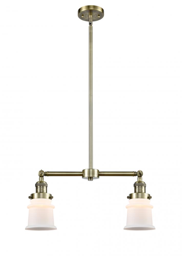 Canton - 2 Light - 21 inch - Antique Brass - Stem Hung - Adjustable Island Light