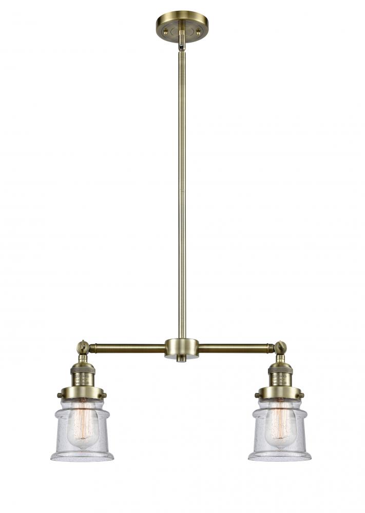 Canton - 2 Light - 21 inch - Antique Brass - Stem Hung - Adjustable Island Light