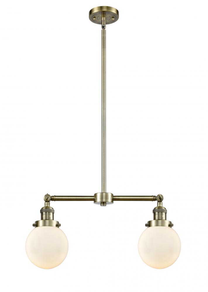 Beacon - 2 Light - 23 inch - Antique Brass - Stem Hung - Adjustable Island Light