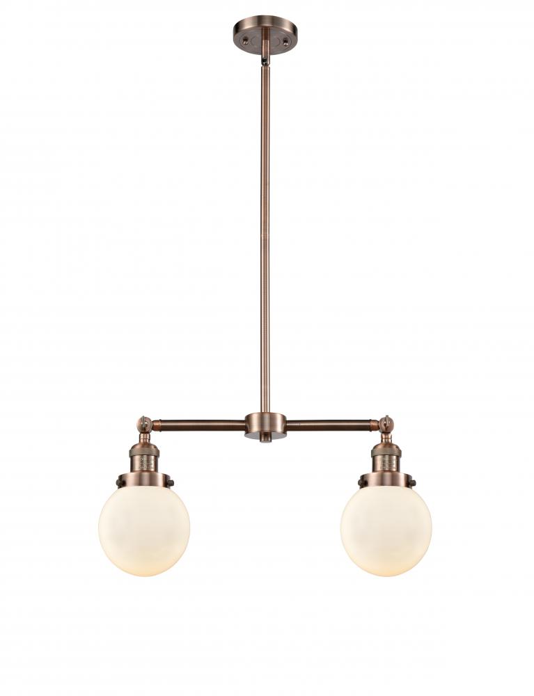 Beacon - 2 Light - 23 inch - Antique Copper - Stem Hung - Adjustable Island Light