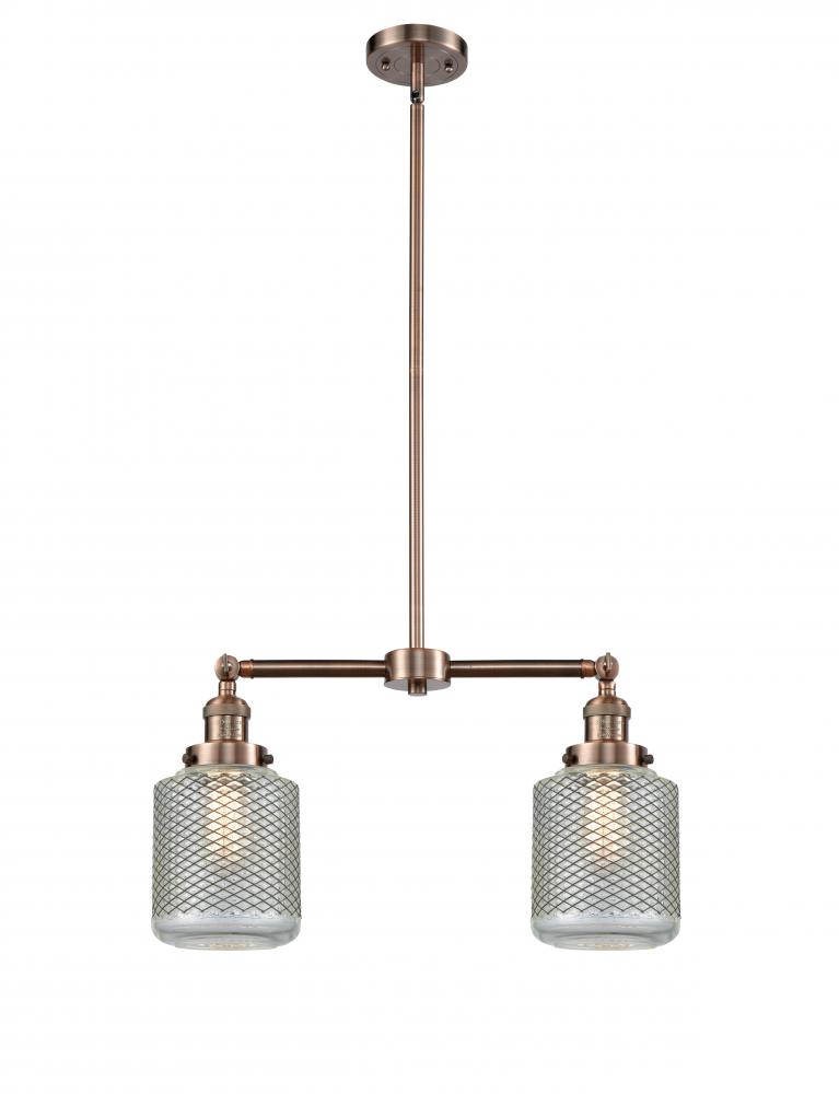 Stanton - 2 Light - 23 inch - Antique Copper - Stem Hung - Adjustable Island Light