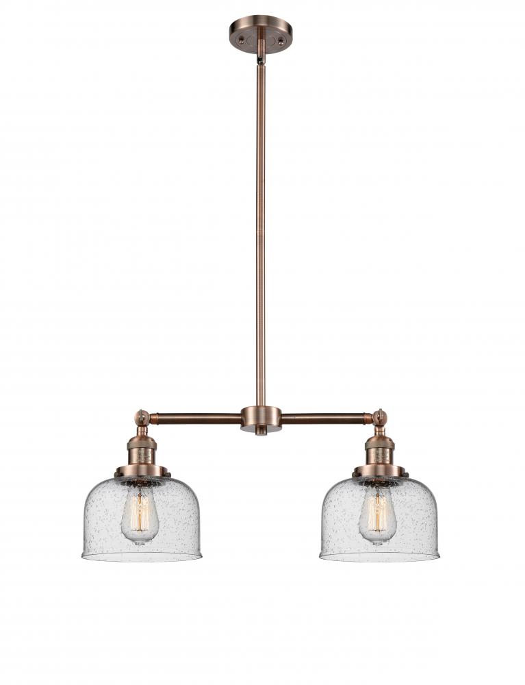 Bell - 2 Light - 21 inch - Antique Copper - Stem Hung - Adjustable Island Light