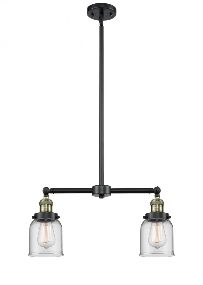 Bell - 2 Light - 21 inch - Black Antique Brass - Stem Hung - Adjustable Island Light