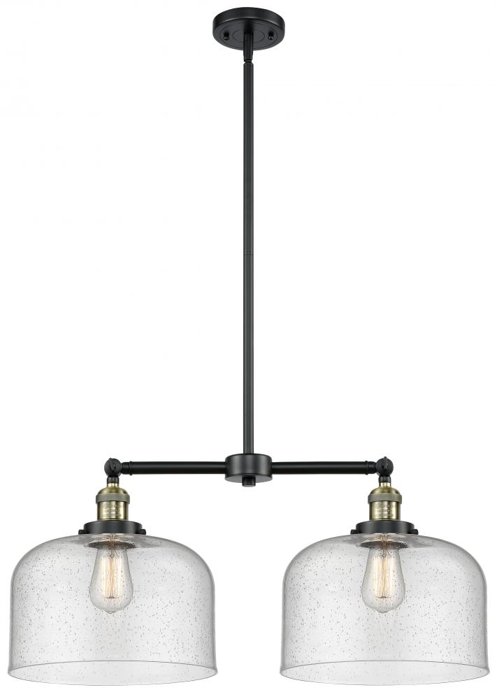 Bell - 2 Light - 21 inch - Black Antique Brass - Stem Hung - Adjustable Island Light