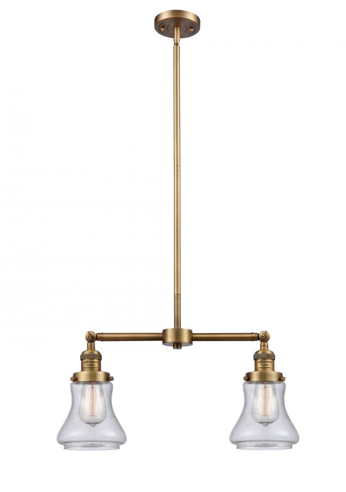 Bellmont - 2 Light - 21 inch - Brushed Brass - Stem Hung - Adjustable Island Light