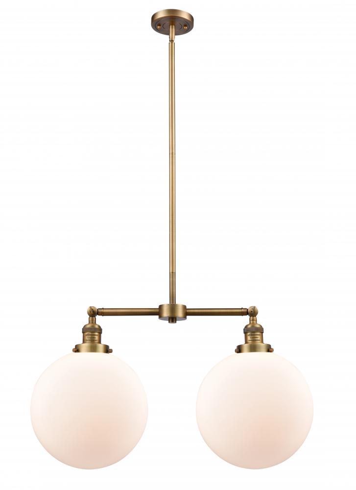 Beacon - 2 Light - 27 inch - Brushed Brass - Stem Hung - Adjustable Island Light