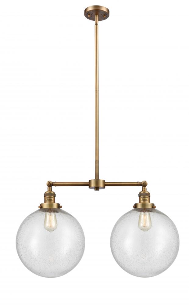 Beacon - 2 Light - 27 inch - Brushed Brass - Stem Hung - Adjustable Island Light