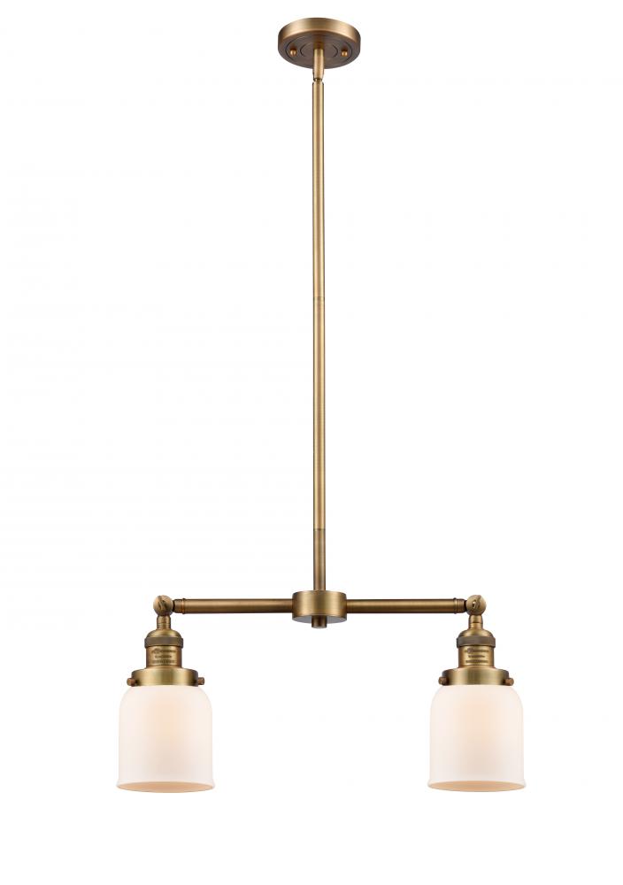 Bell - 2 Light - 21 inch - Brushed Brass - Stem Hung - Adjustable Island Light