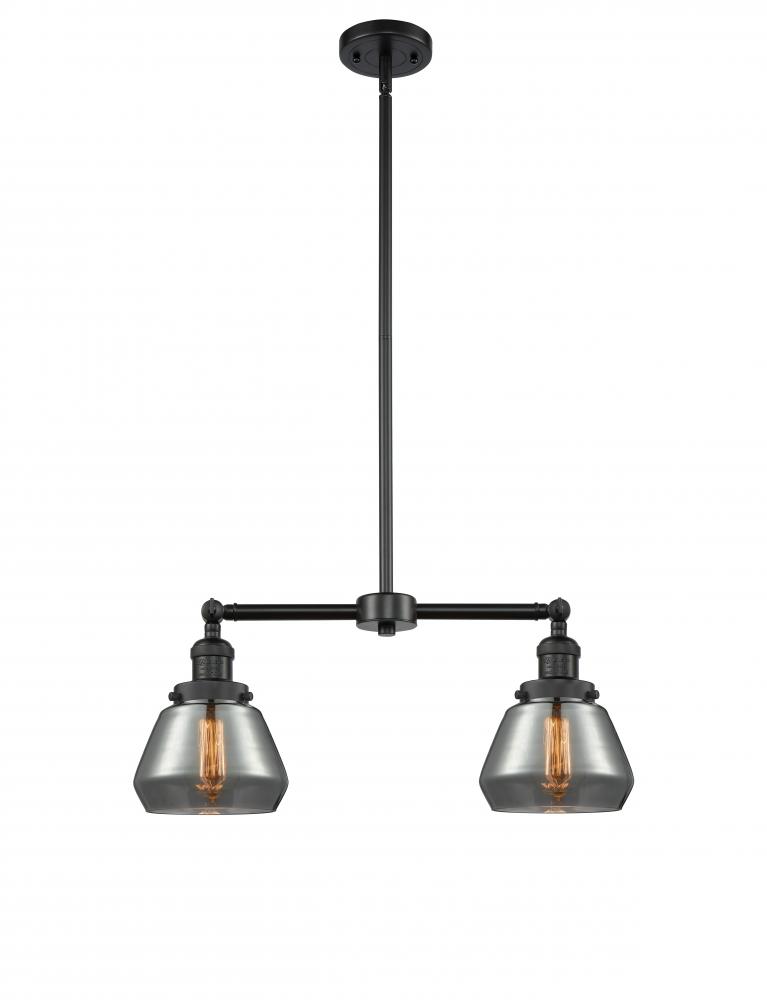 Fulton - 2 Light - 21 inch - Matte Black - Stem Hung - Adjustable Island Light