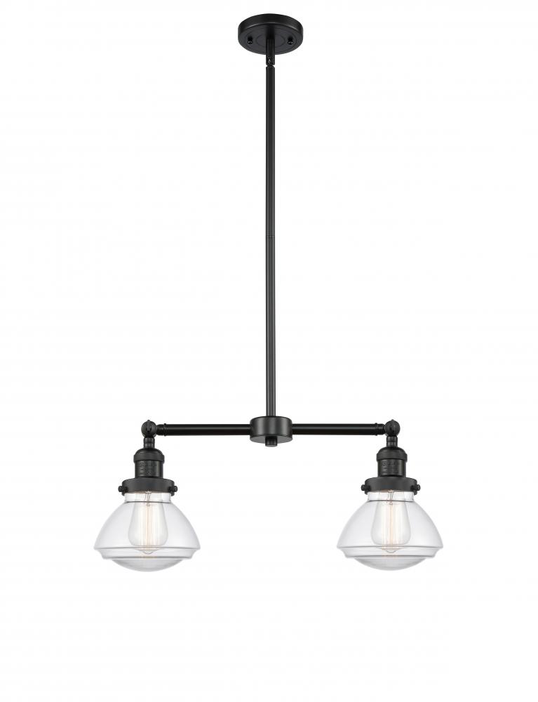 Olean - 2 Light - 22 inch - Matte Black - Stem Hung - Adjustable Island Light