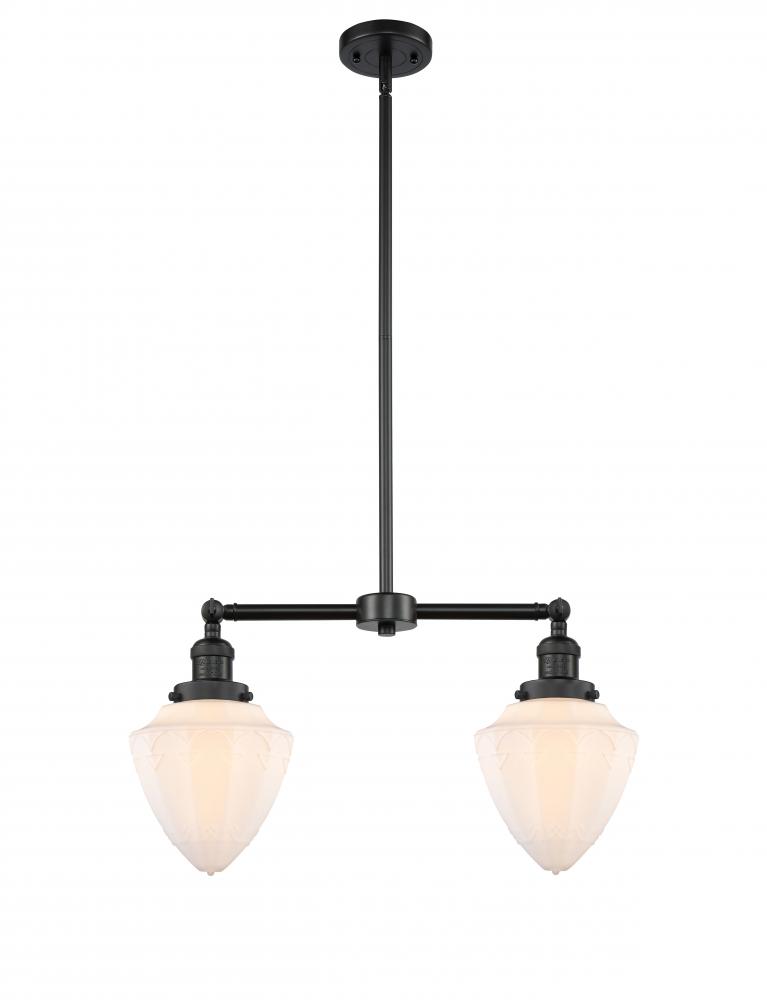 Bullet - 2 Light - 24 inch - Matte Black - Stem Hung - Adjustable Island Light