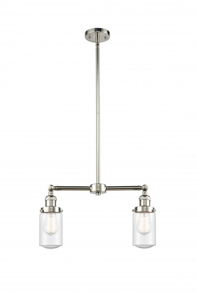 Dover - 2 Light - 21 inch - Polished Nickel - Stem Hung - Adjustable Island Light