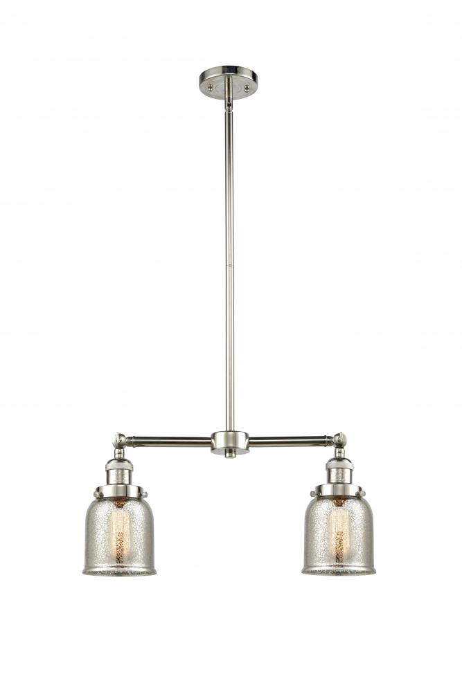 Bell - 2 Light - 21 inch - Polished Nickel - Stem Hung - Adjustable Island Light