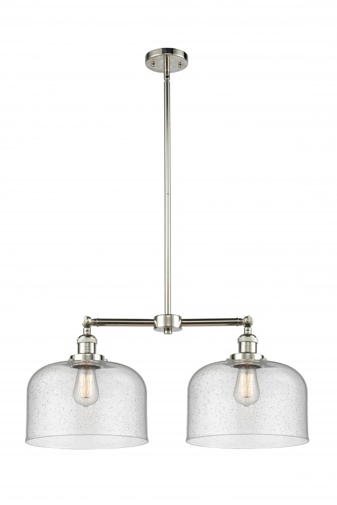 Bell - 2 Light - 21 inch - Polished Nickel - Stem Hung - Adjustable Island Light