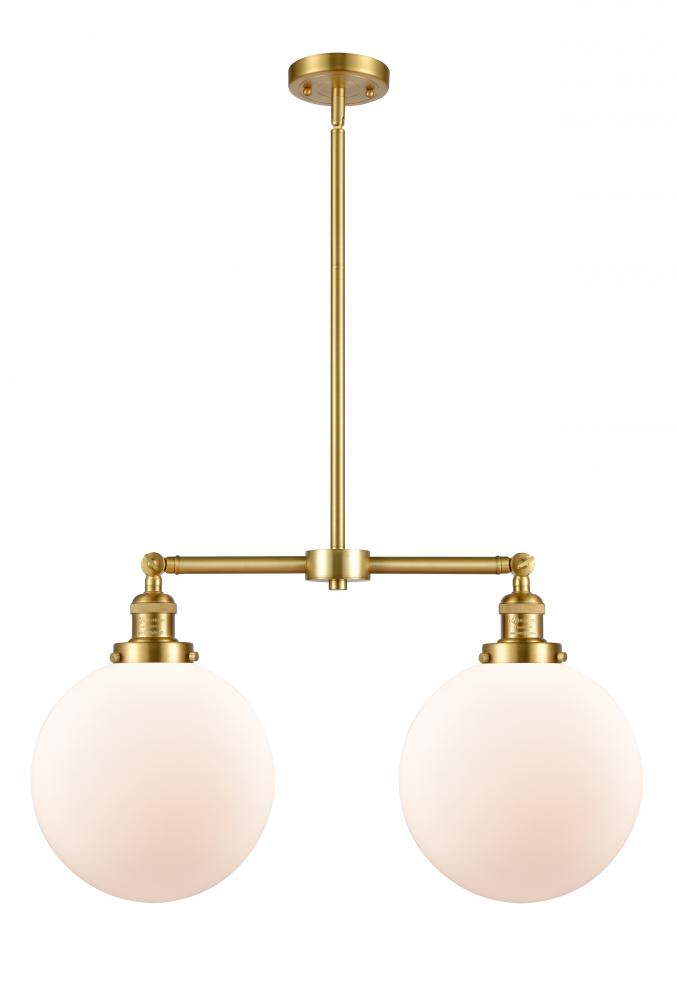 Beacon - 2 Light - 25 inch - Satin Gold - Stem Hung - Adjustable Island Light