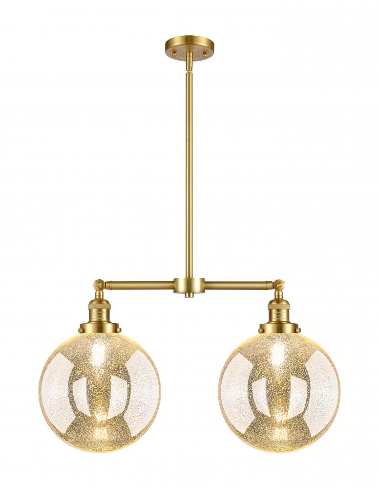 Beacon - 2 Light - 25 inch - Satin Gold - Stem Hung - Adjustable Island Light
