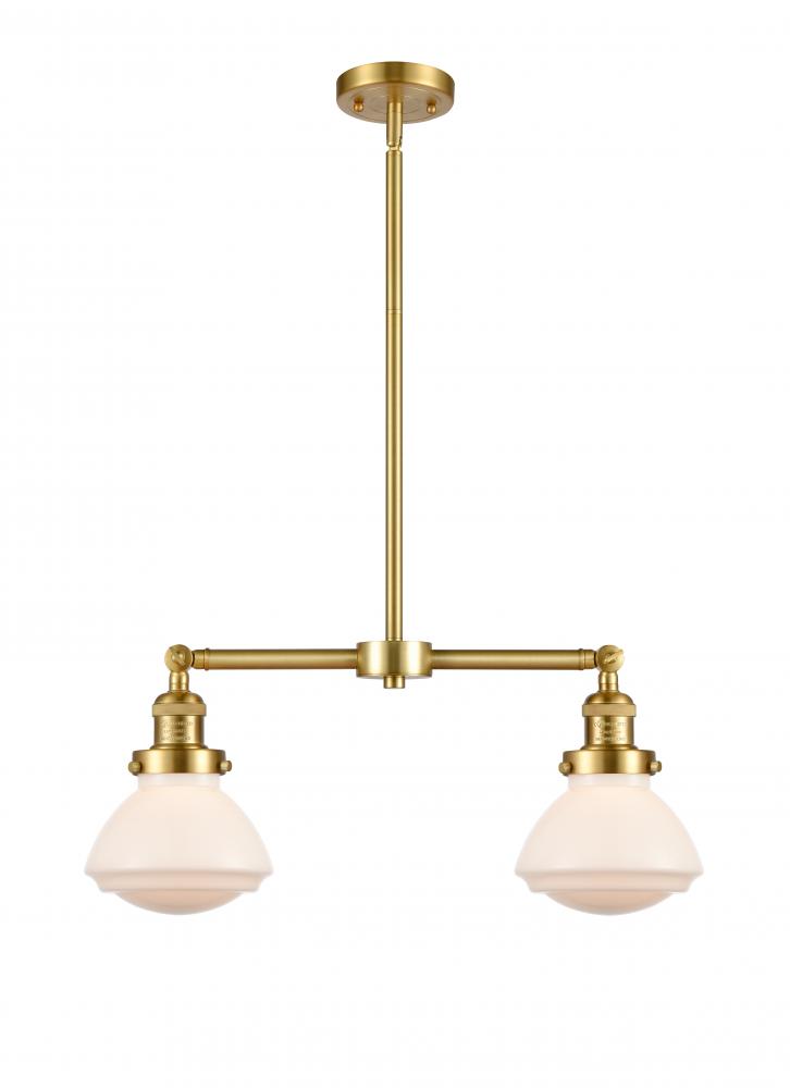 Olean - 2 Light - 22 inch - Satin Gold - Stem Hung - Adjustable Island Light