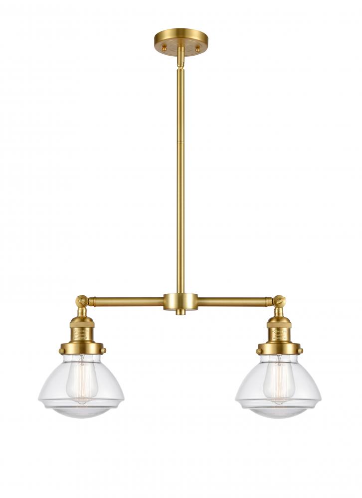 Olean - 2 Light - 22 inch - Satin Gold - Stem Hung - Adjustable Island Light